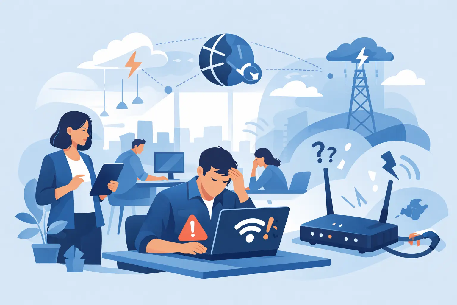 Por qué falla el internet en la oficina