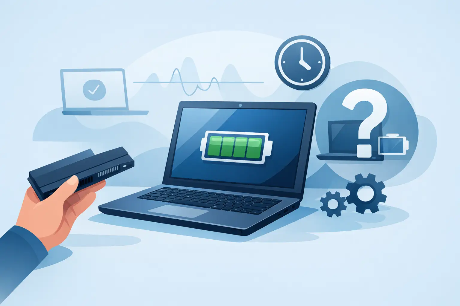 Cuándo cambiar la batería de laptop sin fallas