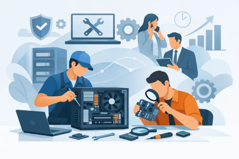 Reparación de computadoras sin paros costosos