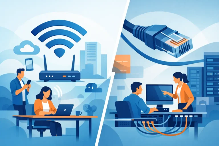 Red WiFi o cableada: cuál conviene a su oficina